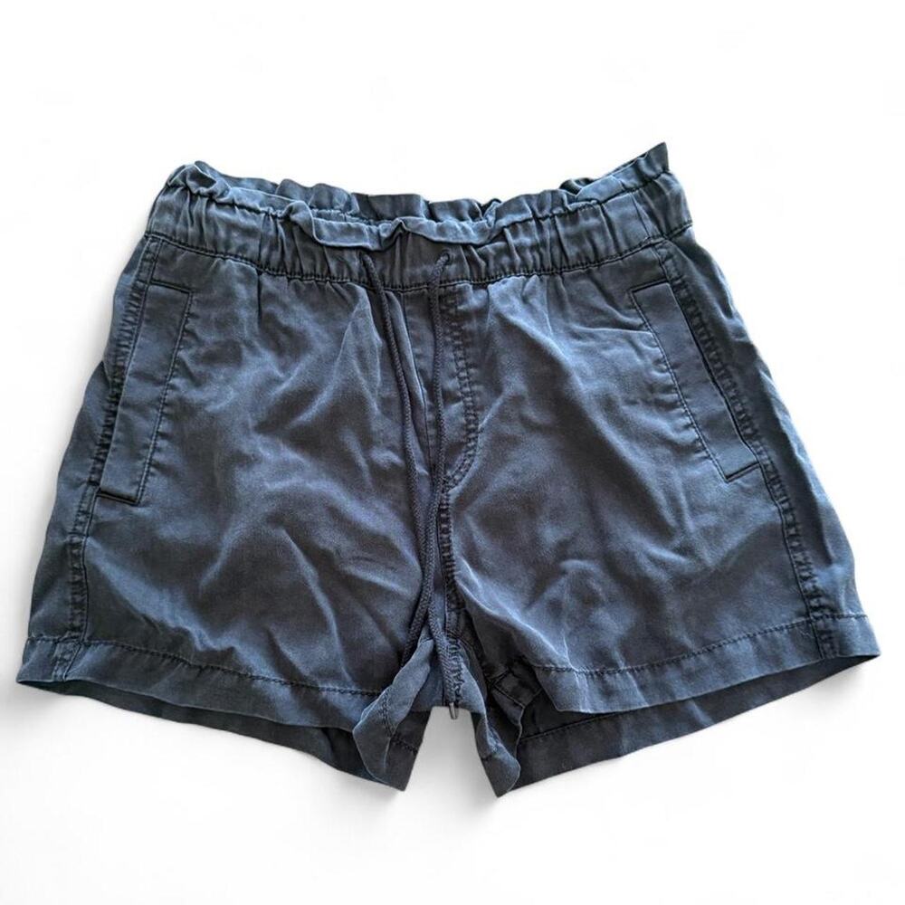 Loft black cotton drawstring shorts